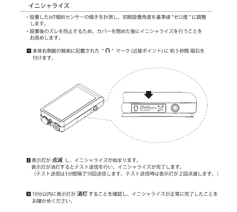 OFM-111Sのプッシュボタン位置